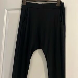 Allfenix Black low crotch cropped thin ribbed Bottoms